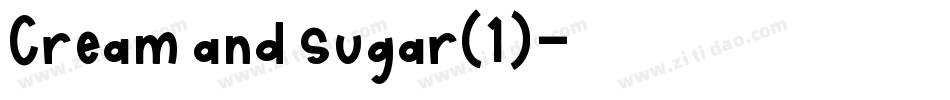 Cream and sugar(1)字体转换